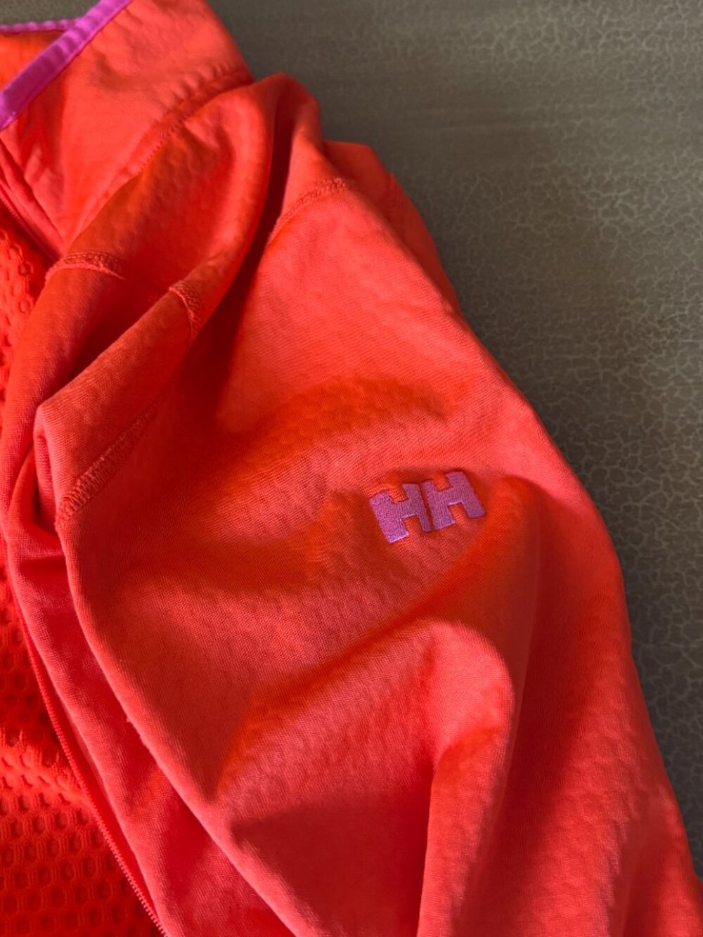 Helly Hansen Full Zip Bright Orange with Pink Trim Jacket - Size Medium - Picture 5 of 6